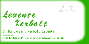levente kerbolt business card